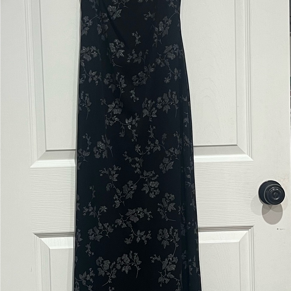 Elegant Black Floral Dress